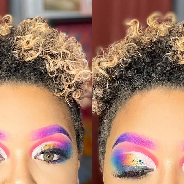 Drunken Lipstick colorful makeup reference look